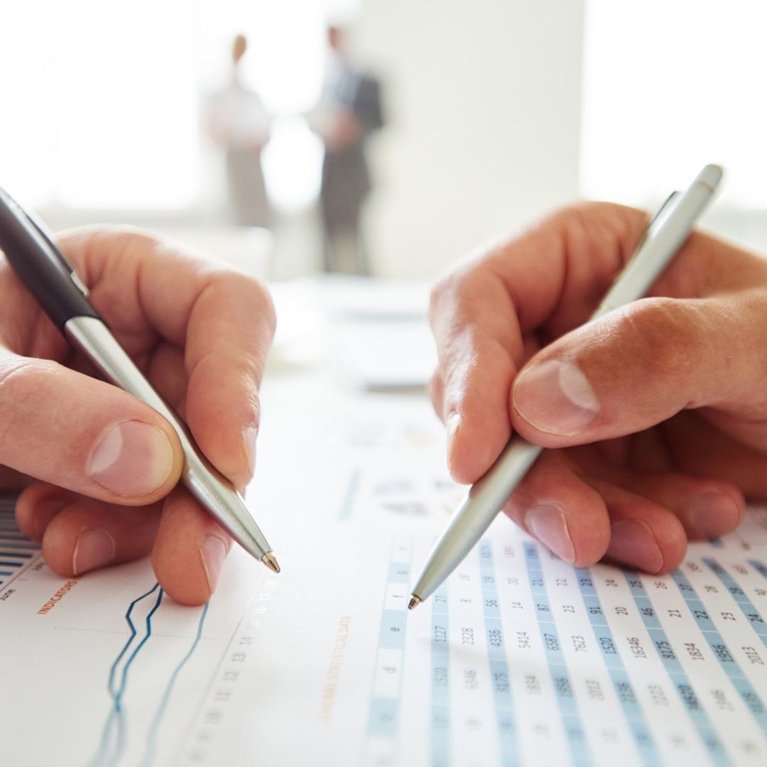 Pen on work document